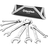 DURATECH Super-Thin Open End Wrench Set, SAE, 8-Piece, Including 1/4", 9/32", 5/16", 3/8", 11/32", 13/32", 7/16", 1/2", 9/16"