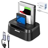 BENFEI Hard Drive Docking Station with UASP Offline Clone Function, USB C Dual Bay Dock for 2.5/3.5" HDD SSD, Up to 5Gbps | Tool Free Installation