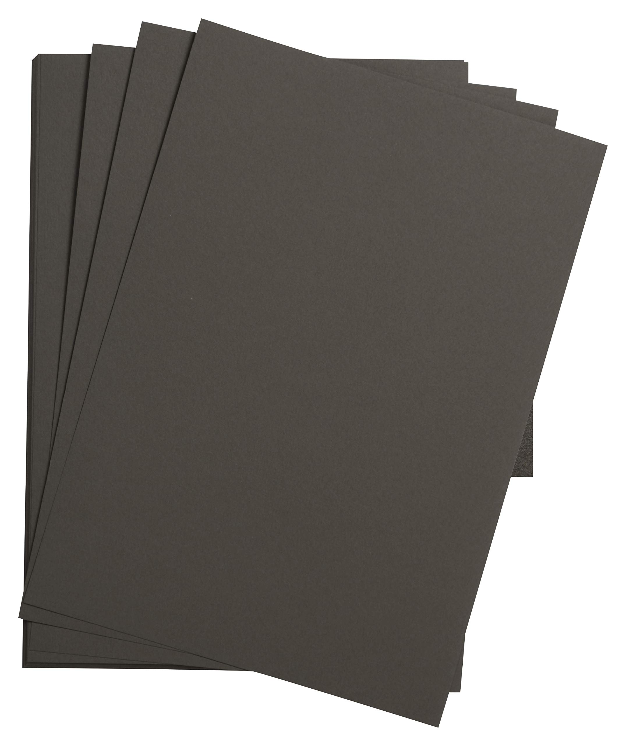Clairefontaine - Ref 90760C - Etival Coloured Grained Drawing Paper (Pack of 25 Sheets) - A3 (42 x 29.7cm) - 160gsm Cellulose Art Paper - Anthracite - Acid Free, pH Neutral
