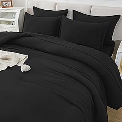 Litanika Comforter King Size Set Black - 7 Pieces