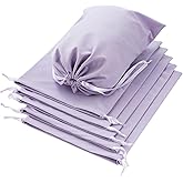 6 Pack Shoe Dust Bags, Velvet Drawstring Luxury Storage Bags for Shoes, Purses, Handbags & Cosmetics - Thick Dustproof Reusable Travel Organizer & Gift Pouch (Purple, 12 × 16 inches)