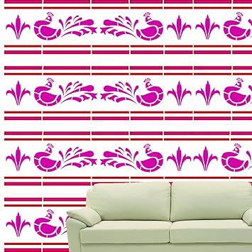 Buy Lashkara Border Wall Stencil For Stairs Ceiling Furniture For