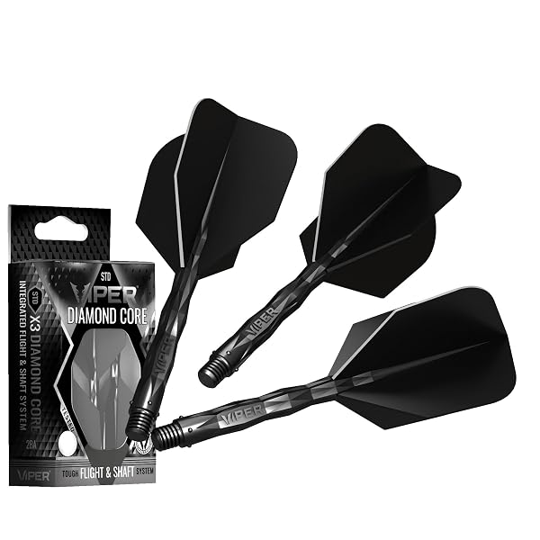 RED DRAGON Dart Flights & Shafts Combo Set - Hardcore Flights & VRX Stems (4 Sets)-651697