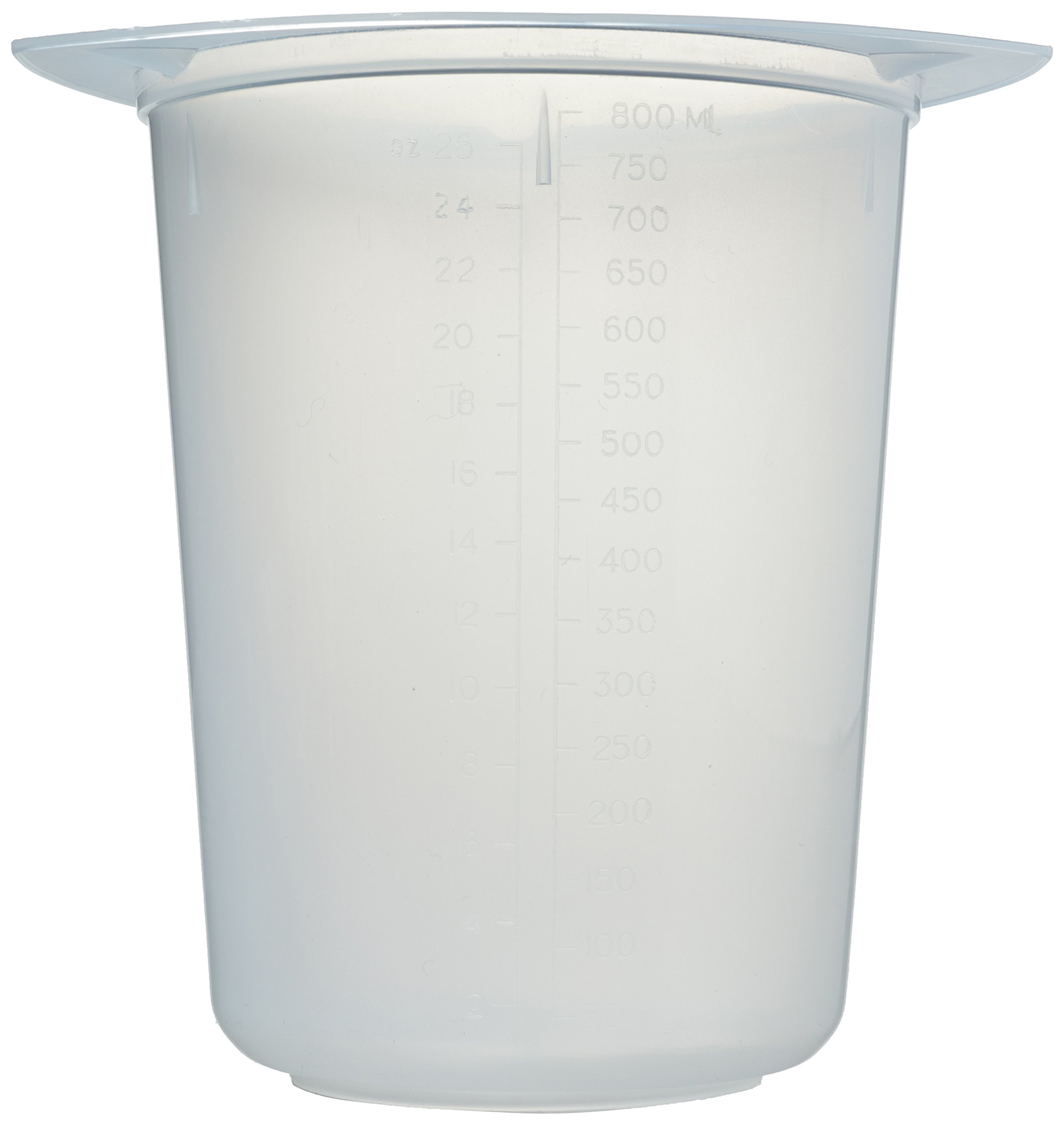 Camlab Plastics Tri-Cornered Plastic Beaker 800mL Pack of 25
