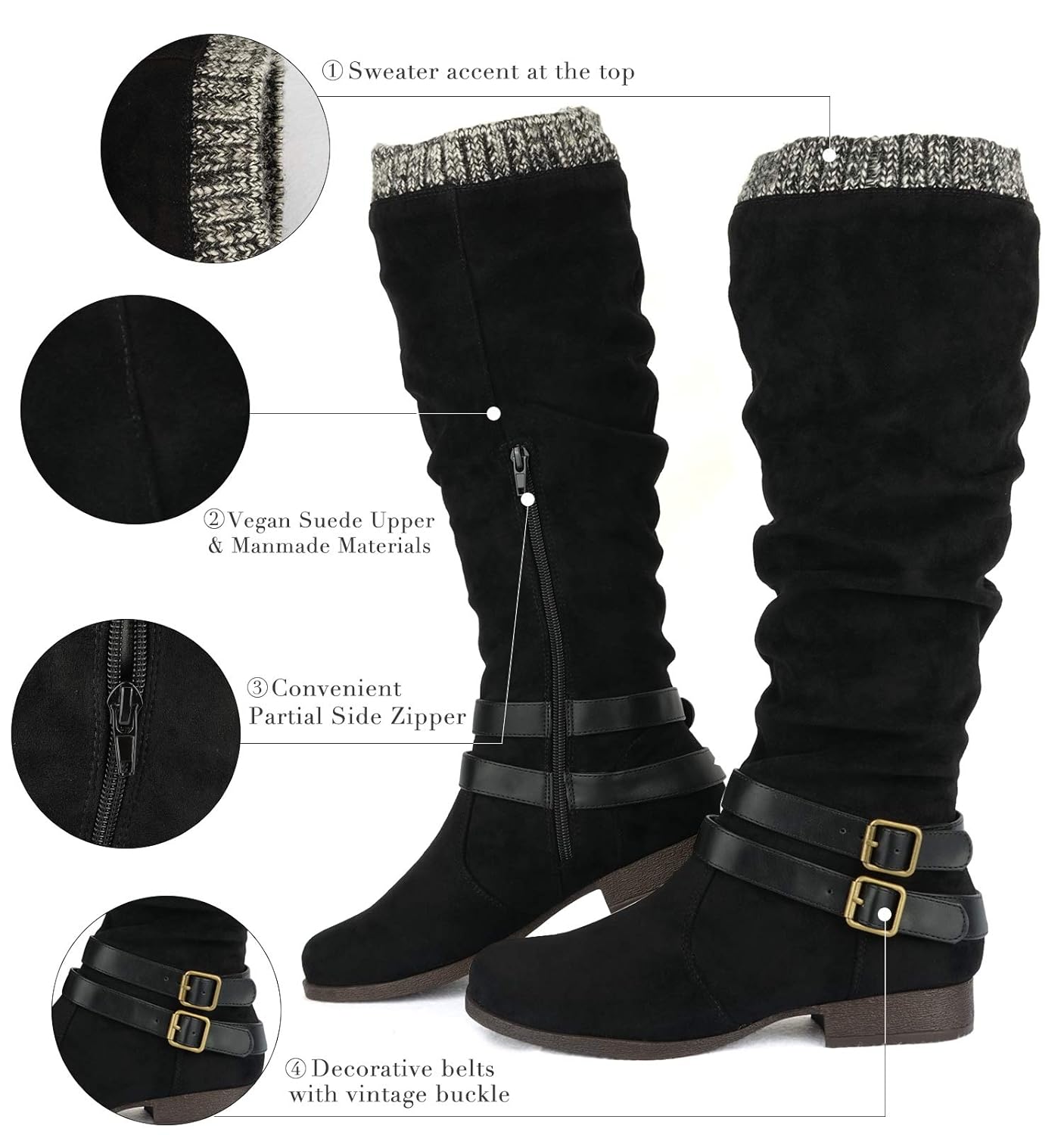 vegan wide calf boots