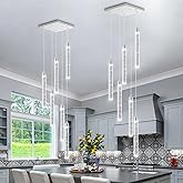 dolria Modern Crystal Pendant Lights for Kitchen Island Mini Chandelier LED Dimmable Ceiling Handing Lighting for Dining Room