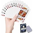 WUGAUWOR Waterproof Playing Cards, Premium Plastic Playing Cards, Deck of Cards, Poker Cards Games Waterproof Cards for Camping Games, Standard Index Card for Blackjack Bridge Card Games, 1 Deck, Blue
