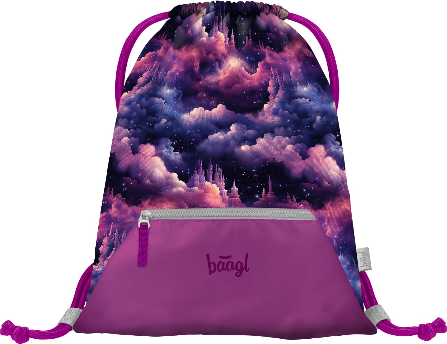 Baagl Gym Bag for Girls - Waterproof Shoe Bag for Children - School and Nursery Sports Bag, Sports Bag, Royal Unicorn, 46 x 36 x 1 cm, Duffel Backpacks