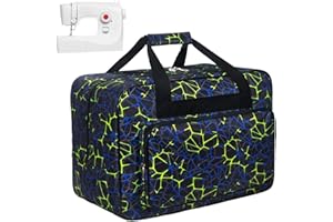 Haroranax Sewing Machine Carrying Case，Sewing Machine Carrying Case Tote Bag，Universal Tote Storage Bag with Pockets and Handles, Suitable for Most Standard Singer, Janome (BLACK)
