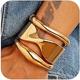 Frodete Gold Bangles for Women Chunky Bangles Bracelets Non Tarnish Gold Silver Bracelet Trendy Jewelry Gift