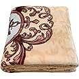 Korean Mink Blanket 59"×79", Silky Soft and Warm - 2 Ply Reversible Raschel Bed Blanket for Single Bed.（150x200cm-2.5kg）.