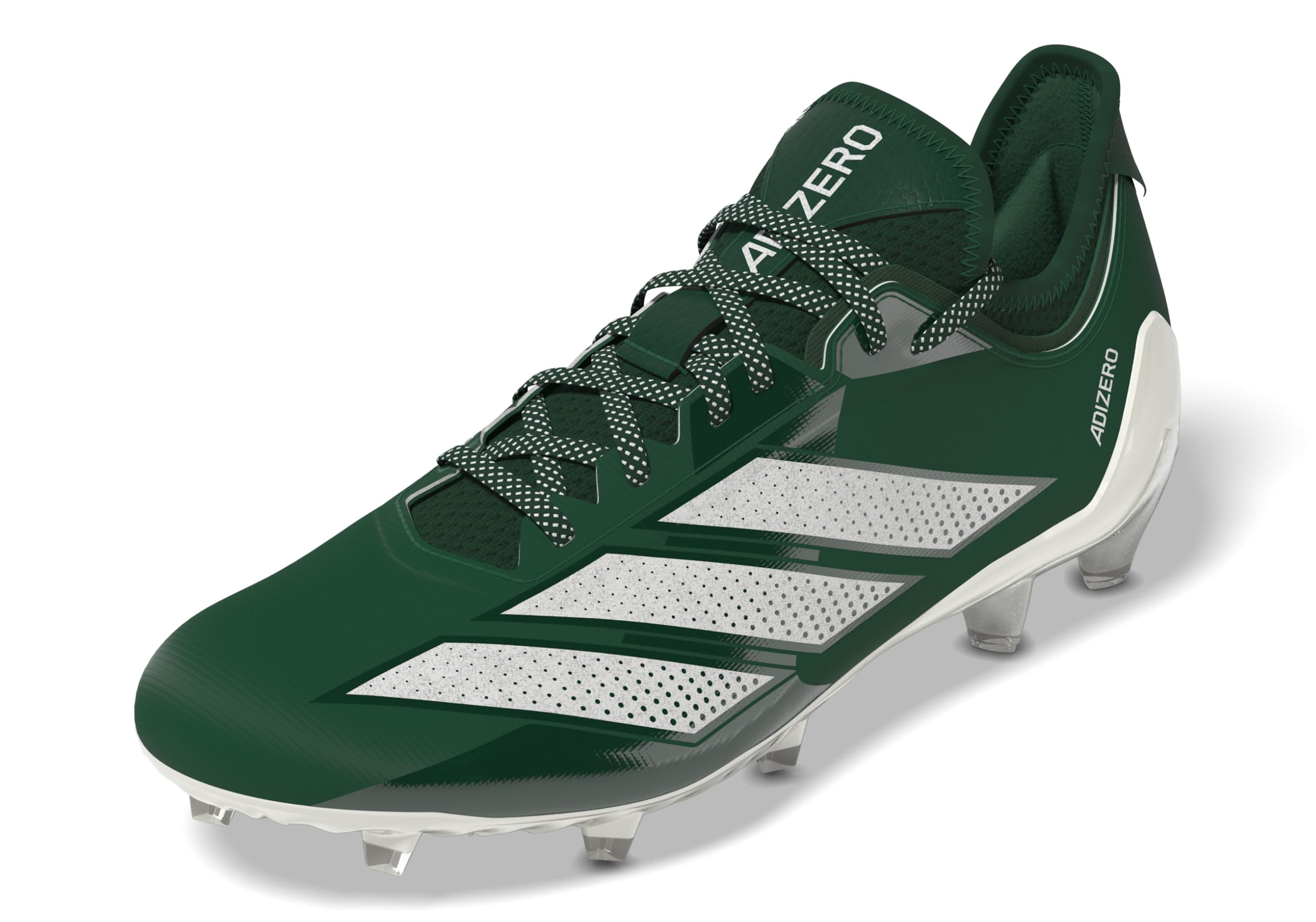 Photo 1 of adidas Men's Adizero Electric.1 American Football, Dark Green/White/Dark Green, 11.5