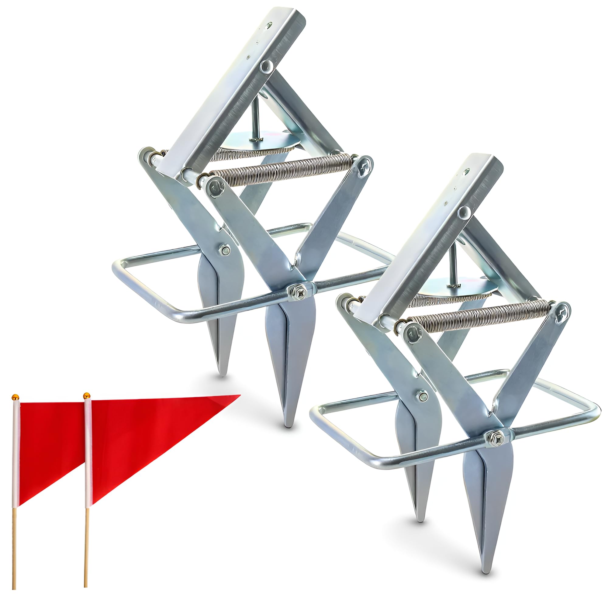 Photo 1 of 2 PCs Mole Traps Scissors, Reusable Silver Galvanized Steel Scissor Mole Gopher Trap for Outdoor Lawn and Garden - Easy to Use Design Ensures Quick Capture of Moles Gophers