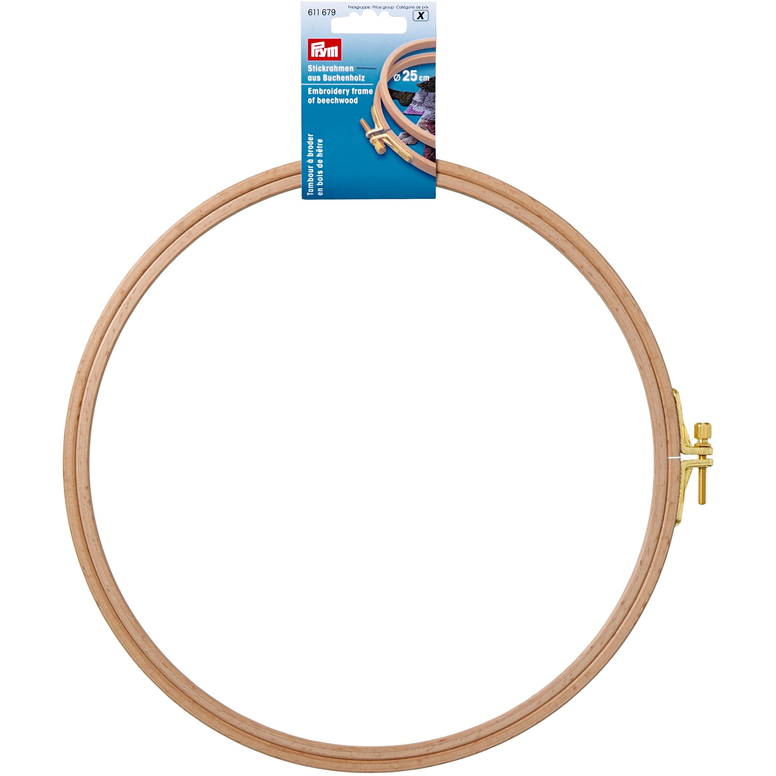 Prym - Prym Natural-Coloured (0.8x25cm) Beech Wood Embroidery Frame with Brass Screw - 1 Piece — image 1