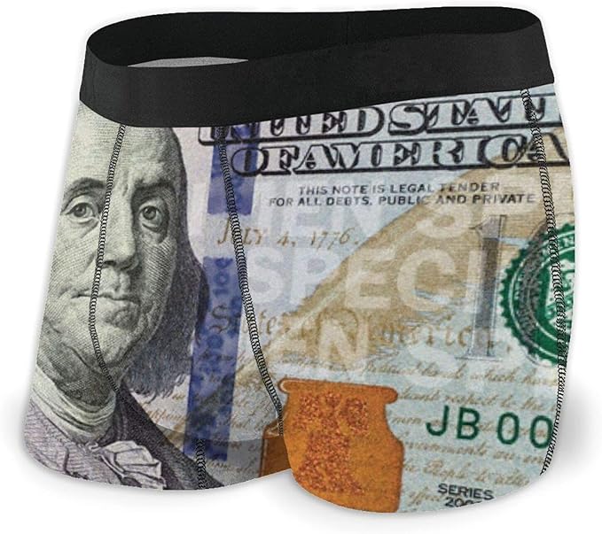 Men's Boxer Briefs 100 Dollar Bill Mens Boxer Briefs Novelty Boxers