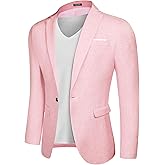 COOFANDY Men's Blazer Casual Sport Coats Slim Fit One Button Suit Jacket Lightweight Sports Jacket
