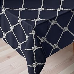 Ambesonne Navy Blue Tablecloth, Navy Sea Yacht