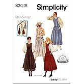 Simplicity S3048 Women's Vintage 1980s Loose-Fitting Jumper Sewing Pattern, Sizes 14-22