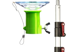STAUBER Best Bulb Changer with Pole - Includes The STAUBER "Quick-Lock" Light Bulb Changer Extension Pole - Extends from 6 to 22 Feet - (Large Suction, 22 Feet)