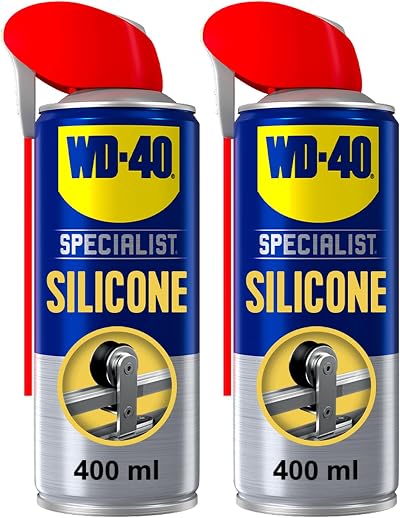 WD-40 Specialist Silicone Spray Lubricant 400ml Twin Pack All Weather