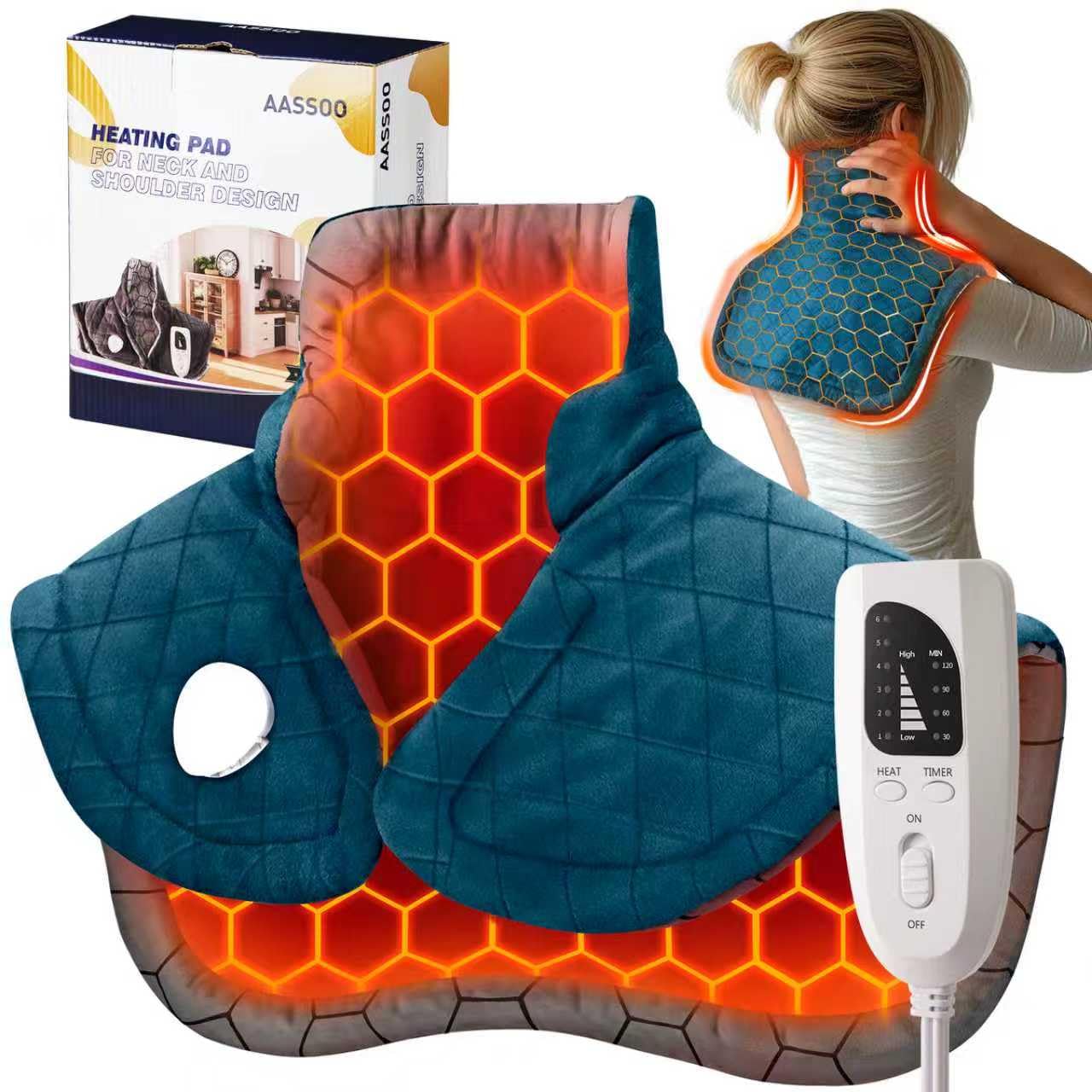 Photo 1 of *****NONFUNCTIONAL, FOR PARTS ONLY******
Graphene-Infused Electric Heating Pad,Weighted Heating Pads for Neck and Shoulders and Back,FSA Eligible Items Only List,Heat Pad with 4 Auto-Off Timers,23"x19",ETL Certified