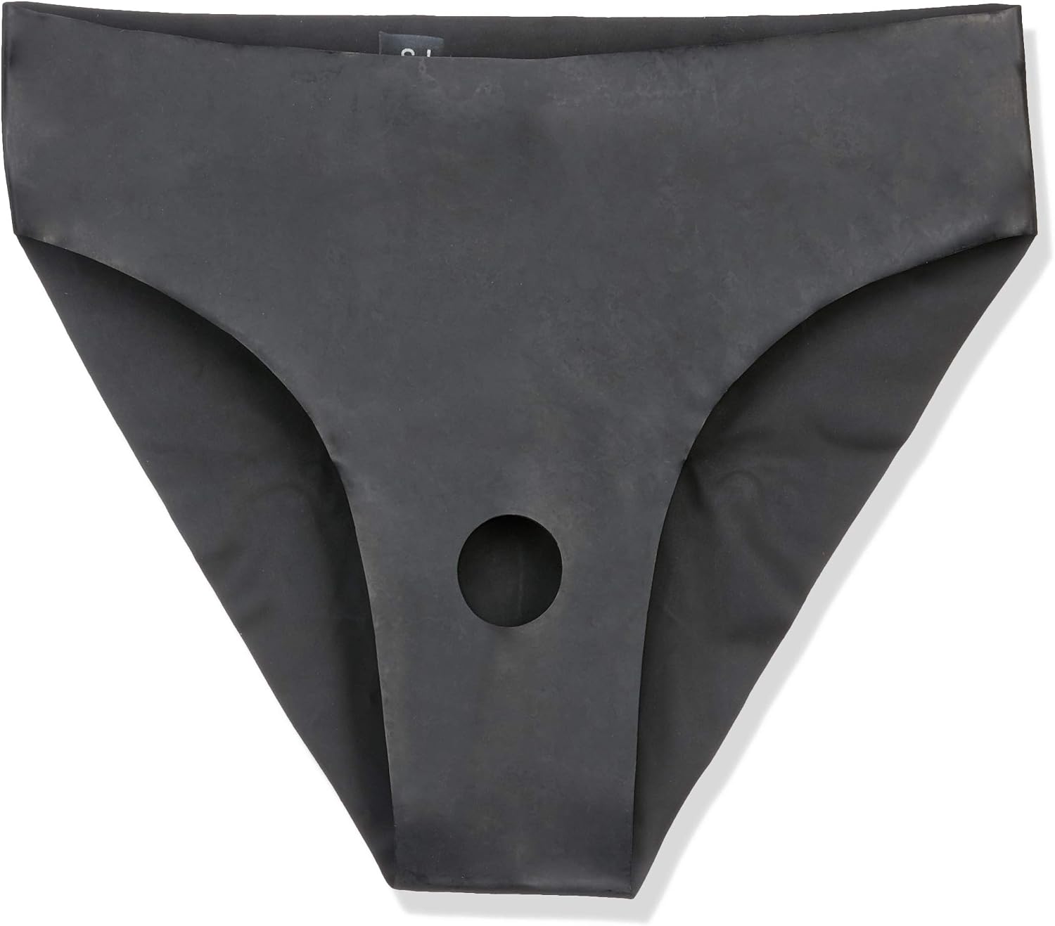 The Latex Collection Men's Latex Briefs with Opening, Black, Small/Large, Black (Nero 001), S-L