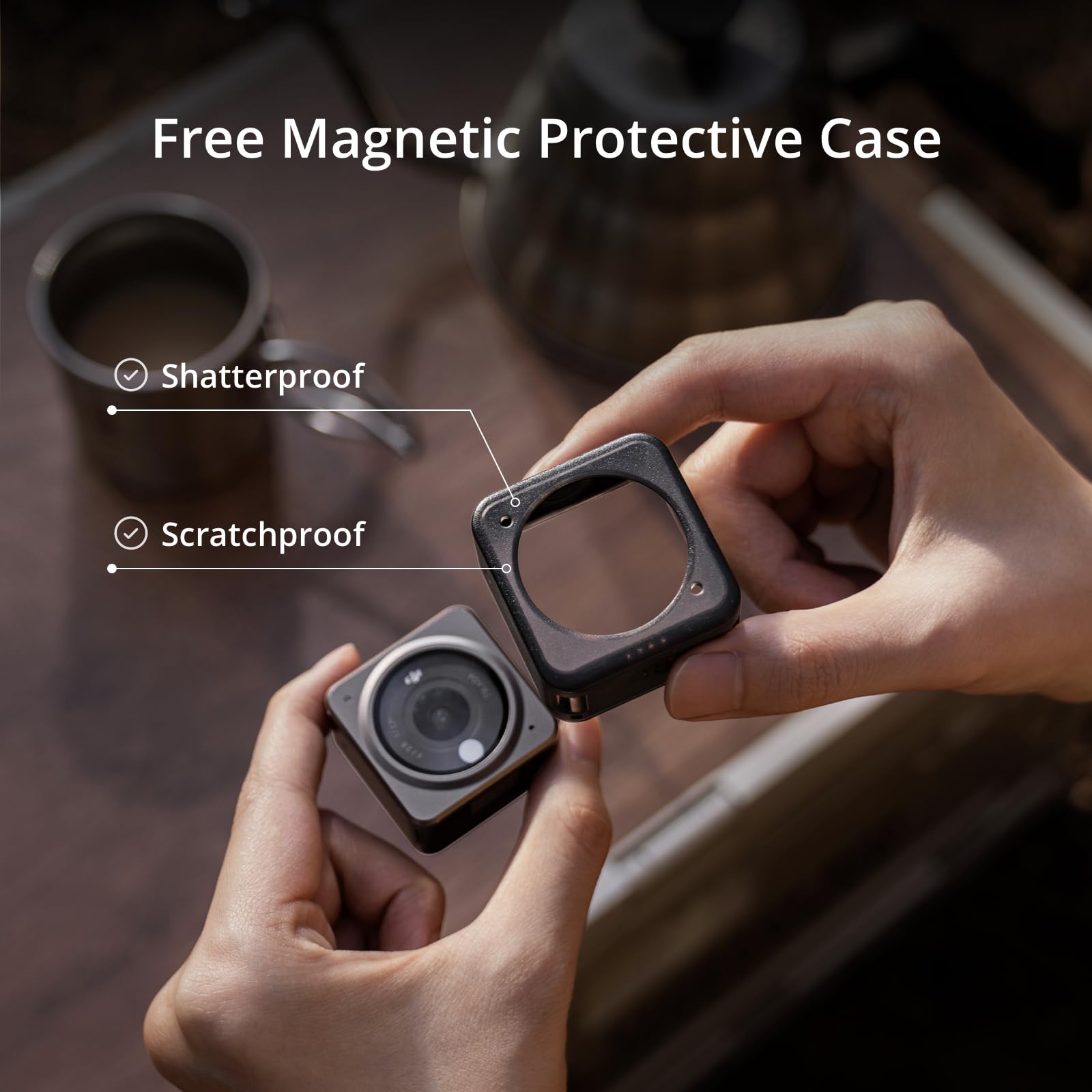 DJI Action 2 Dual-Screen Combo (128GB), Action Camera 4K + Dual OLED Touchscreens, 4K/120fps & 155° FOV, Magnetic Attachments, Stabilization Technology, Mini Action Camera