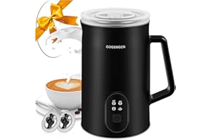 Milk Frother, GOGENGEN 4-in-1 Milk Frother and Steamer,12.5oz/355ml Automatic Hot and Cold Foam Maker and Milk Warmer for Latte, Cappuccinos, Macchiato