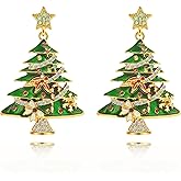 Christmas Tree Earrings for Women Acrylic Dangle Christmas Earrings Holiday Gifts Stocking Stuffers Party Jewelry