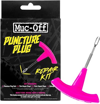 Muc-Off Puncture Plug Repair Kit Tubeless Tyre with Reamer Tool, 10 Plugs