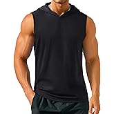 TACVASEN Mens Hoodies Sleeveless T-Shirts Cotton Tank Top Muscle Tee Lightweight Summer Shirt