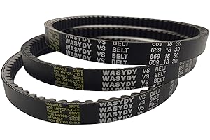 Wasydy 3-Pack 669 18 30 CVT Drive Belt Replacement for 4 Stroke GY6 49cc 50cc 139QMB Engine,Compatible with Axis m200 Roketa Taotao Vespa Jonway Scooter Moped ATV Go Kart