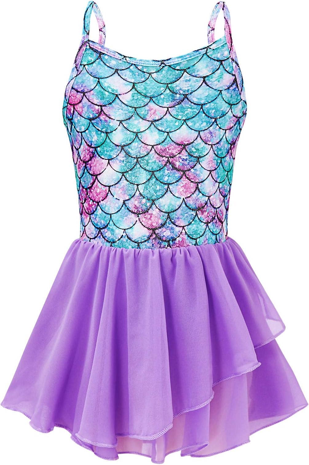 uideazone Ballet Leotard for Girls Camisole Gymnastic Dance Dress with Tutu Skirt 2-9 Years