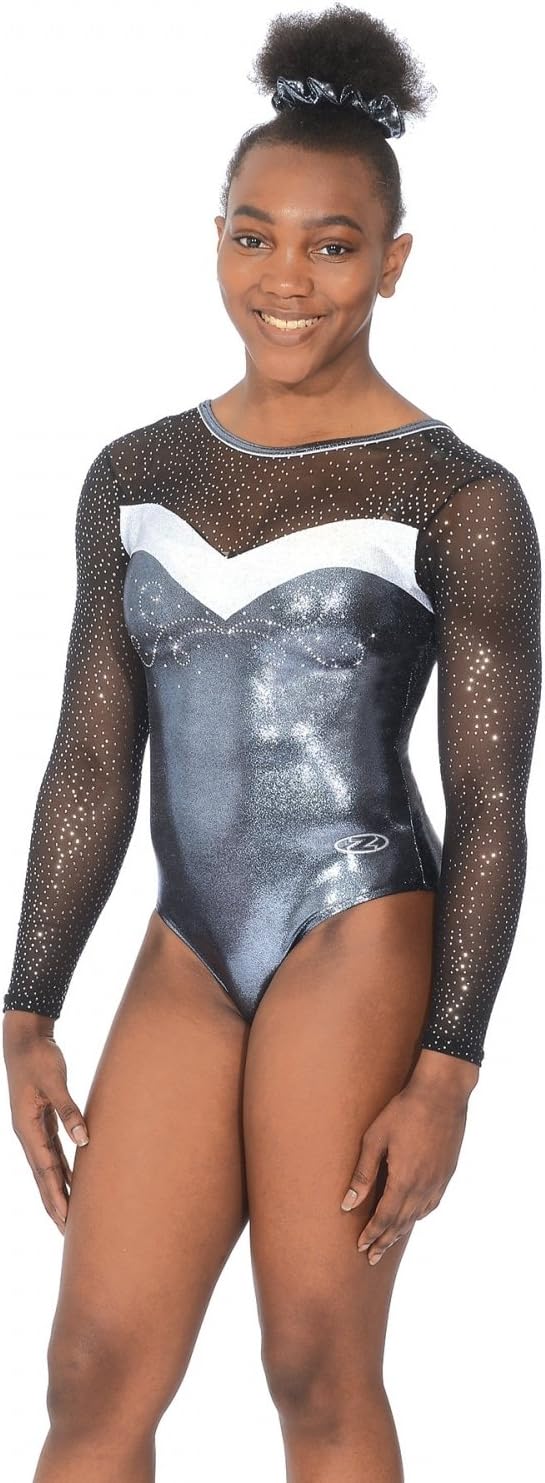 The Zone Women's Ultra Z394ULT leotard Gymnastic, Titanium, 38