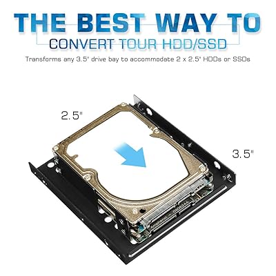 Buy Ssd Hdd Metal Mounting Bracket Kit Convert Any 2 5 Inch Solid State Drive Hdd Into One 3 5 Inch Drive Bay 2 X 2 5 Hdd Ssd To 3 5 Black Online In Guatemala B07fxw2s7w