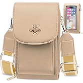 LITOON CrossBody Bags with Touchscreen Cell Phone Purse Window Zipper Pocket,RFID Blocking Card Holder iPhone bag for Women