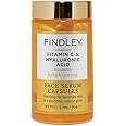 Findley Brightening Face Serum with Vitamin C & Hyaluronic Acid | Hydrating & Radiance Boosting | Improves Skin’s Appearance (60 pcs, 2.7oz)