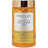 Findley Brightening Face Serum with Vitamin C & Hyaluronic Acid | Hydrating & Radiance Boosting | Improves Skin’s Appearance (60 pcs, 2.7oz)