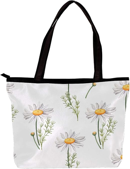 Handbag for Girls Elegant white flowers Shoulder Bag Women