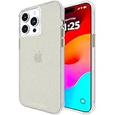 Case-Mate iPhone 15 Pro Max Case - Sheer Crystal Champagne Gold [12ft Drop Protection] [Wireless Charging Compatible] Luxury Cover w/Cute Bling Sparkle for iPhone 15 Pro Max 6.7", Anti-Scratch, Slim