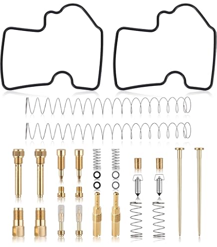Cninba13 2 Sets Carburetor Carb Rebuild Repair Kit Rubber, Brass