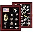 VERANI 11x14 Pin Display Case Pin Collection Display Box Military Medal Display Frame with 98% Uv Protection Acrylic Door for Beach Tags Jewelry Insignia Ribbons Patches Insignia Ribbons Sport Pins