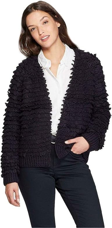 black loopy cardigan