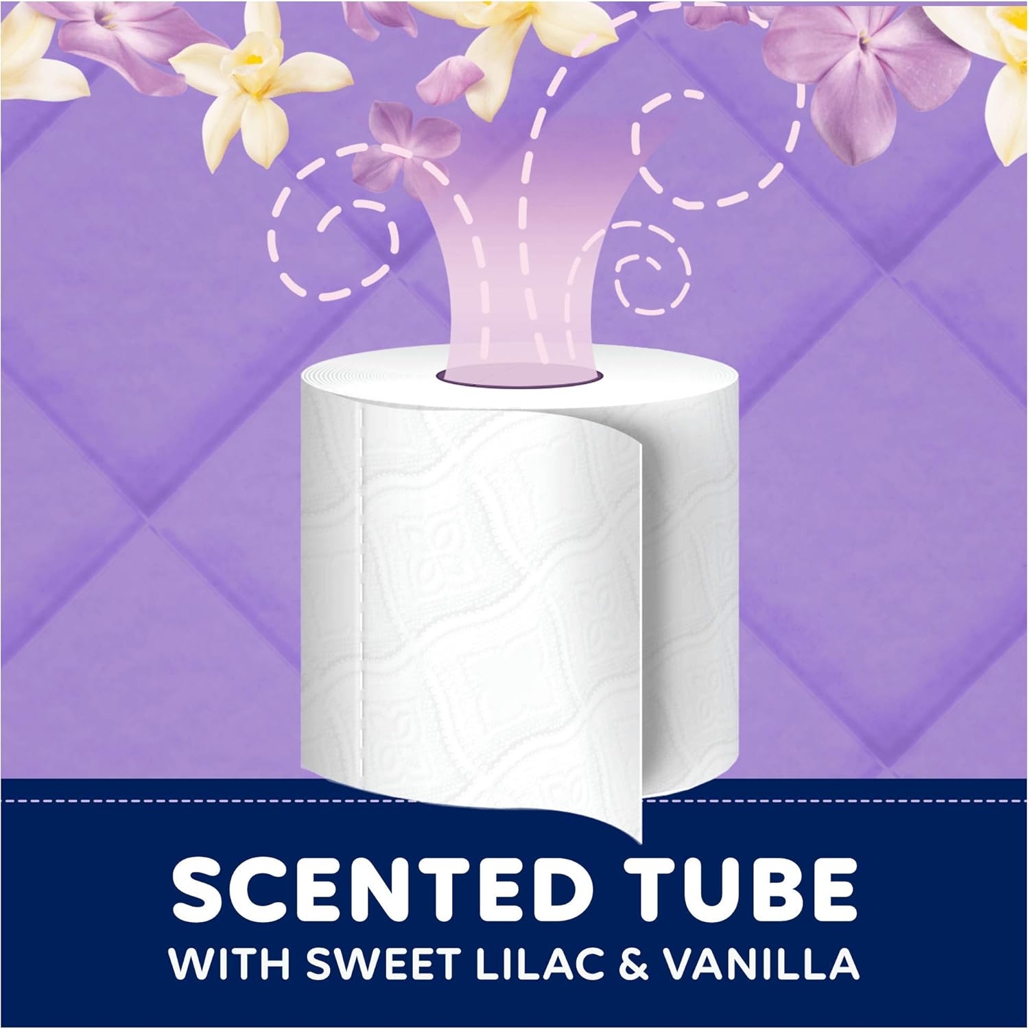 Quilted Northern Ultra Plush Tissue Mega Rolls Sweet Lilac Vanilla Scented Tube – Toilet Paper, White, 24 Count: Health & Personal Care