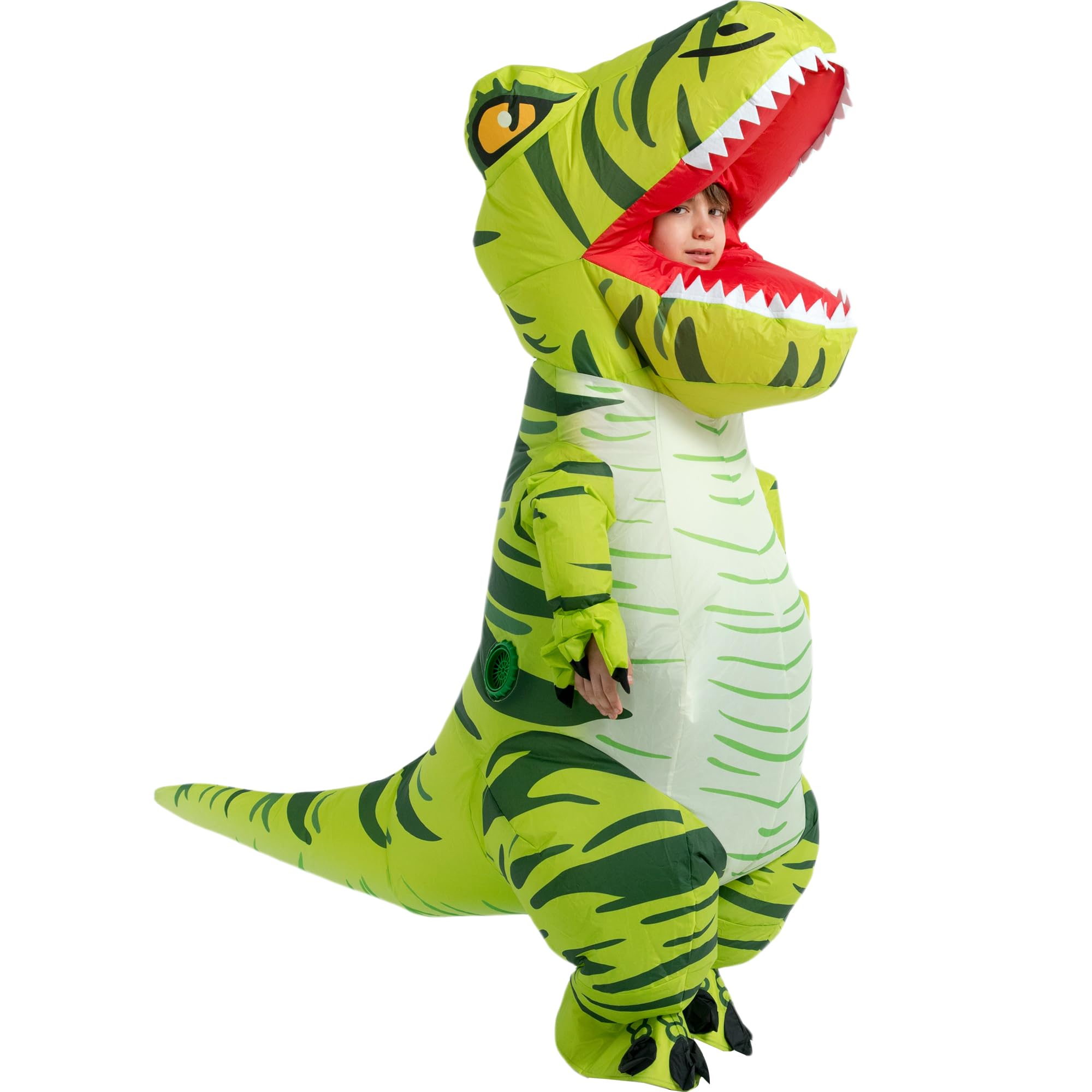 Photo 1 of RQUXMT Blow Up Trex Costume,Inflatable Costumes for Kids,Inflatable Dinosaur Costume,Halloween Costumes for Boys/Girls (4-5YRS)