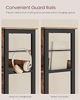 VASAGLE 8-Compartment Open Bookcase 80x33x149 cm Rustic Brown Black LLS105B01 view 5