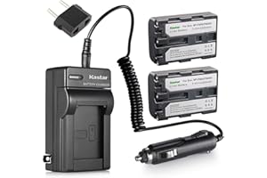 Kastar NPFM50 Battery (2-Pack) + Charger for Sony NP-FM30 NP-FM50 NP-FM51 NP-QM50 NP-QM51 NP-FM55H and CCD-TR DCR-PC DCR-TRV DCR-DVD DSR-PDX GV HVL Series Camcorder (search The model in description)