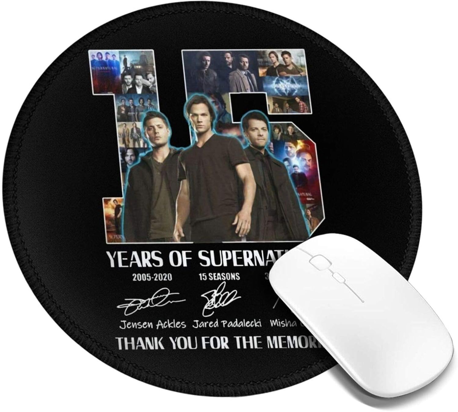 Shanion Supe-RNA-Tural Mousepad Non-Slip Mouse Pads for Computers Laptop Office Hemmed Mouse Pad 7.9x7.9 in