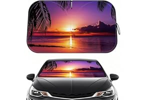 LEVOTIYER Car Windshield Sun Shade - Reflector Sunshade Offers Ultimate Protection for Car Interior, Cool Reflective Sun Blocker Fits Small Sedans, Mini SUVs