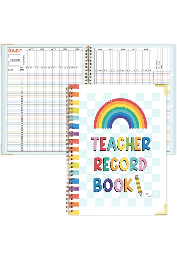 Teacher Record Book: Large Grid Gradebook And Class Grade Tracker
